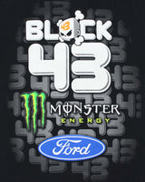 Vintage Ken Block #43 Ford Racing Monster Energy Heavyweight Crewneck T-Shirt - M