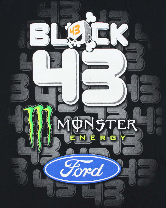 Vintage Ken Block #43 Ford Racing Monster Energy Heavyweight Crewneck T-Shirt - M