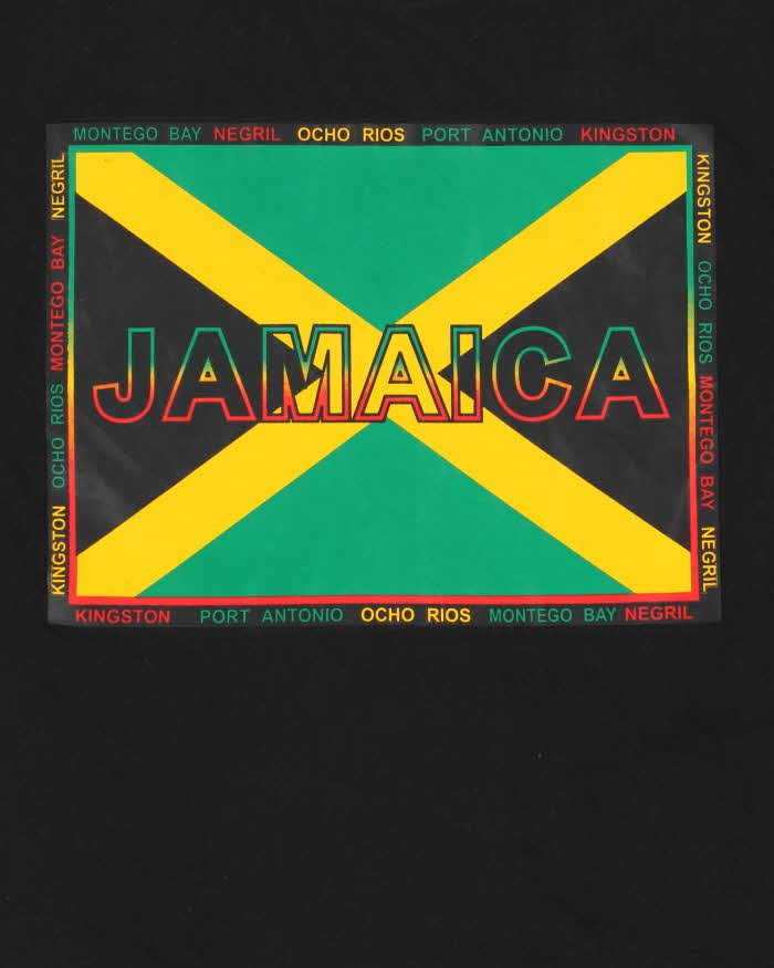 Vintage Y2K 00s Jamaica Striped Heavyweight Crewneck T-Shirt - S