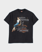 Vintage Harley Davidson Kootenays Hanes Beefy Crewneck T-Shirt - M