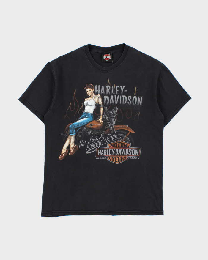 Vintage Harley Davidson Kootenays Hanes Beefy Crewneck T-Shirt - M