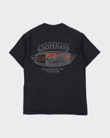 Vintage Harley Davidson Kootenays Hanes Beefy Crewneck T-Shirt - M