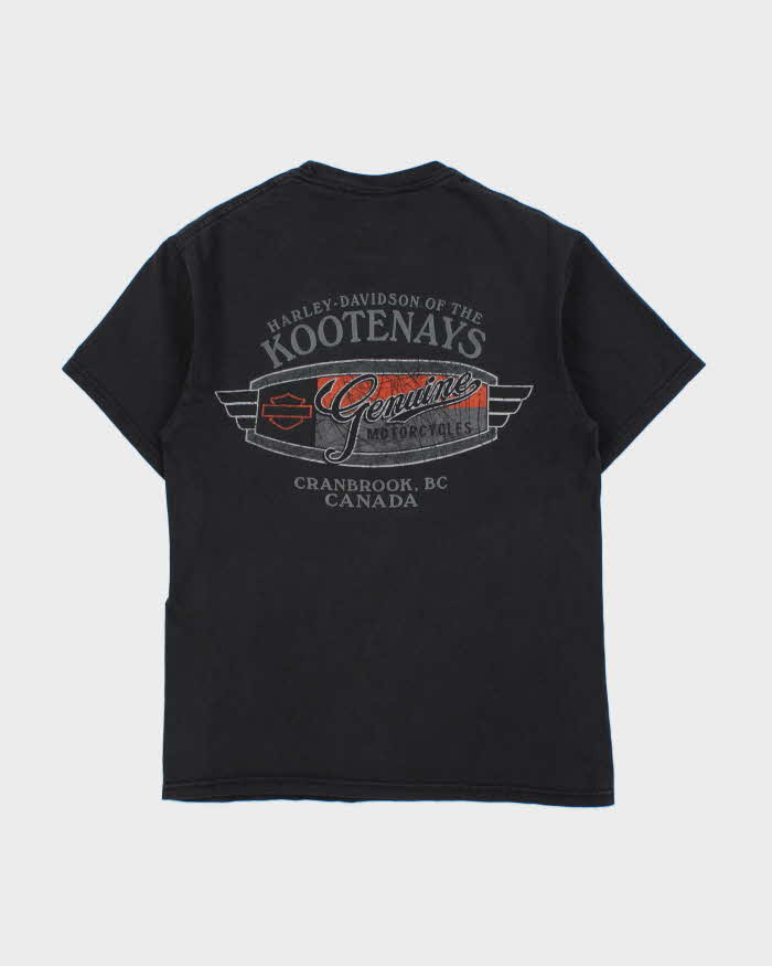 Vintage Harley Davidson Kootenays Hanes Beefy Crewneck T-Shirt - M