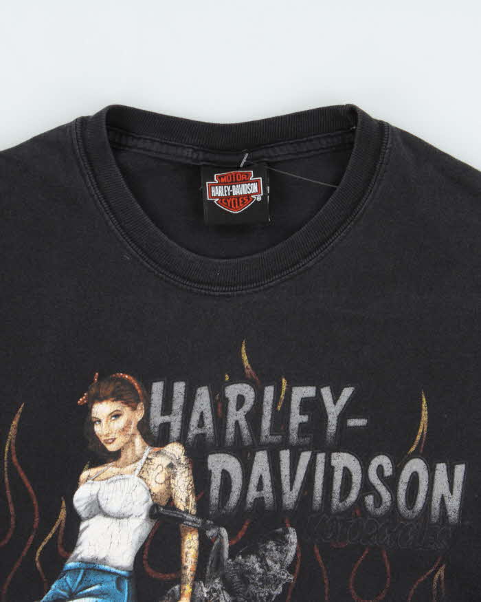Vintage Harley Davidson Kootenays Hanes Beefy Crewneck T-Shirt - M