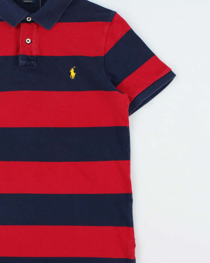 Vintage Polo Ralph Lauren Striped Custom Fit Short Sleeve Polo Shirt - M