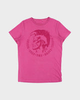 Vintage Y2K 00s Diesel Classic Dark Pink Slim Fit Crewneck T-Shirt - M