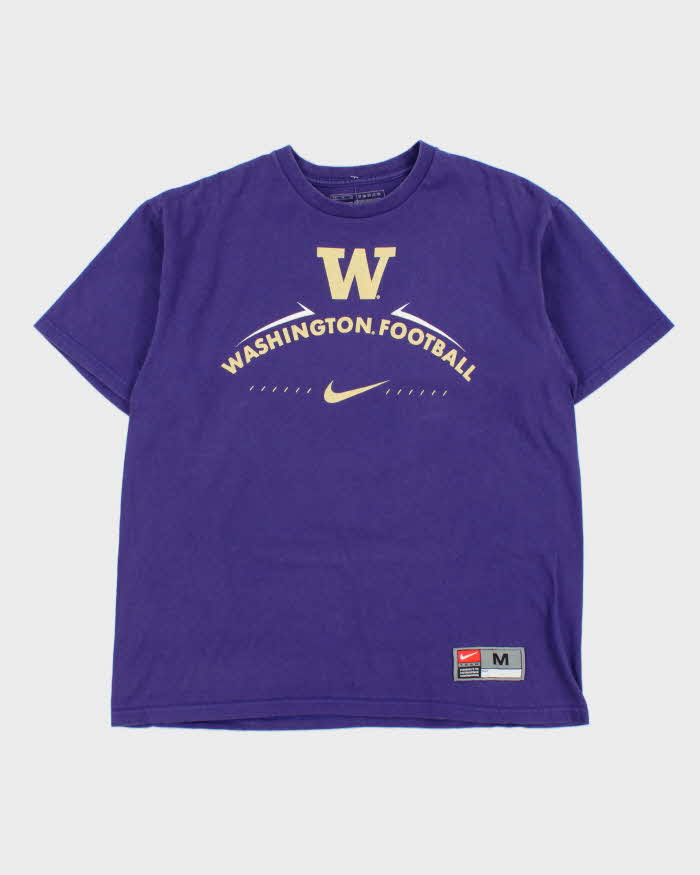 Vintage Y2K 00s Nike Team Washington Huskies College Football Heavyweight Crewneck T-Shirt - M
