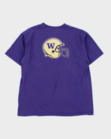 Vintage Y2K 00s Nike Team Washington Huskies College Football Heavyweight Crewneck T-Shirt - M