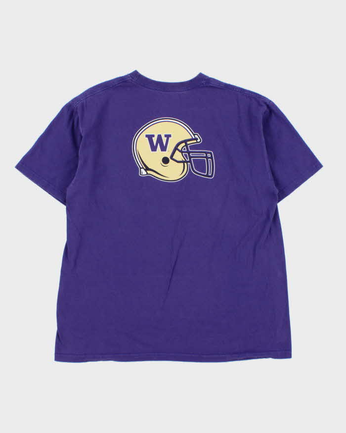 Vintage Y2K 00s Nike Team Washington Huskies College Football Heavyweight Crewneck T-Shirt - M