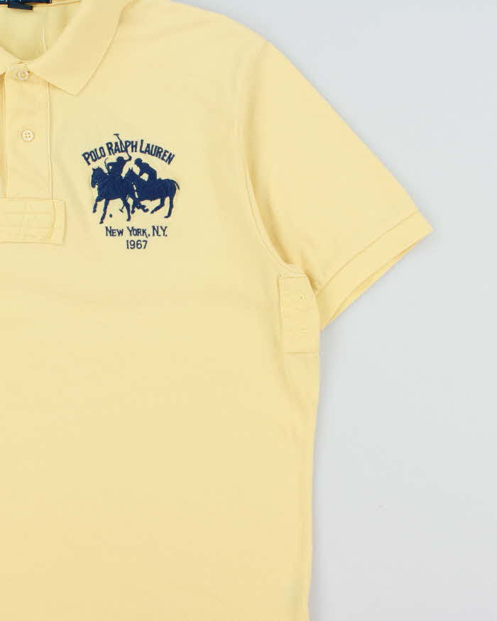 Vintage Y2K 00s Polo Ralph Lauren Double Large Pony #2 Heavyweight Short Sleeve Polo Shirt - L