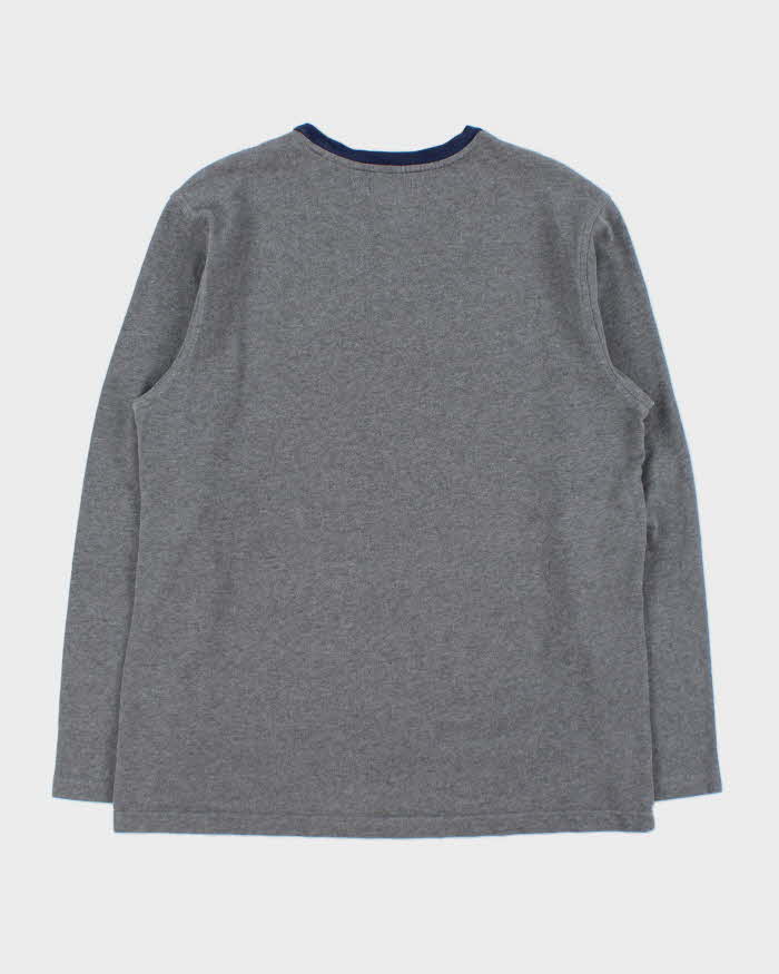 Vintage Brooks Brothers "346" Marl Grey Heavyweight Long Sleeve Crewneck T-Shirt - L