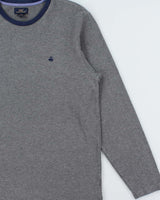 Vintage Brooks Brothers "346" Marl Grey Heavyweight Long Sleeve Crewneck T-Shirt - L
