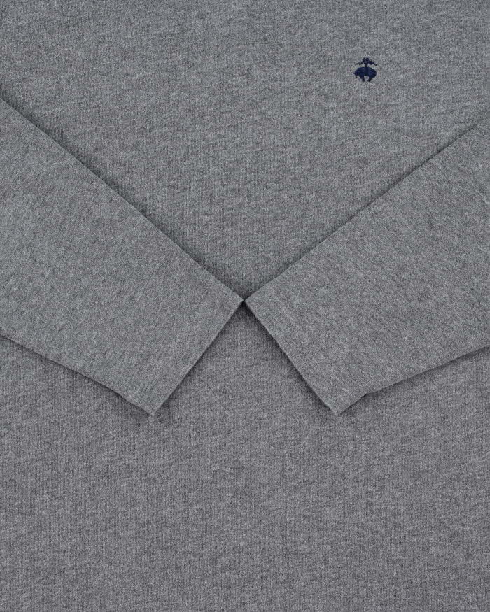 Vintage Brooks Brothers "346" Marl Grey Heavyweight Long Sleeve Crewneck T-Shirt - L