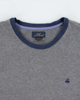 Vintage Brooks Brothers "346" Marl Grey Heavyweight Long Sleeve Crewneck T-Shirt - L