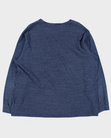 Vintage Polo Ralph Lauren Blue Marl Crewneck Long Sleeve T-Shirt - XL