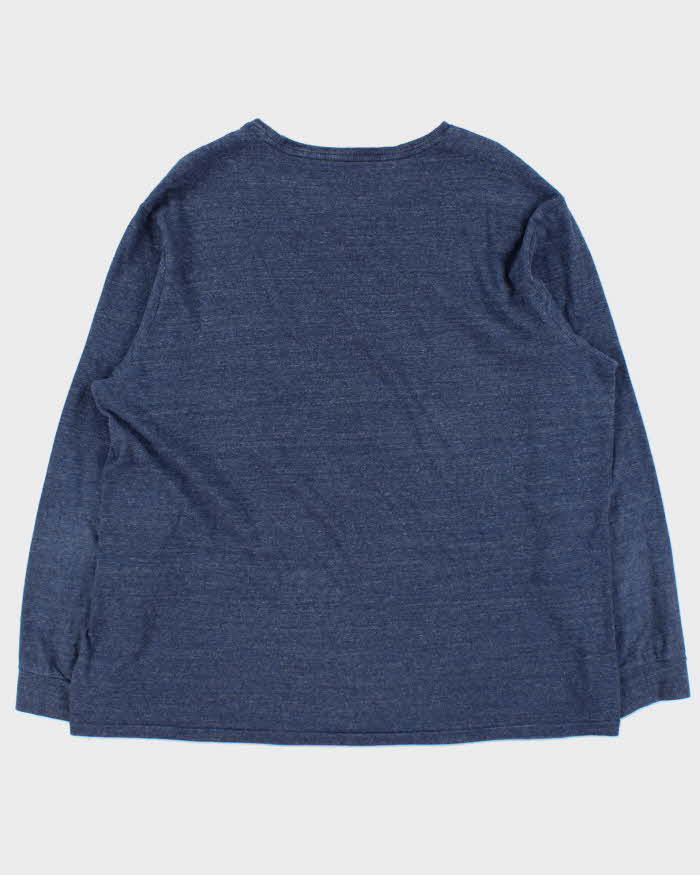 Vintage Polo Ralph Lauren Blue Marl Crewneck Long Sleeve T-Shirt - XL
