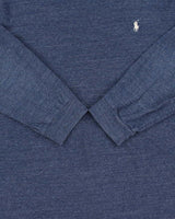 Vintage Polo Ralph Lauren Blue Marl Crewneck Long Sleeve T-Shirt - XL