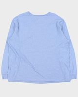 Vintage Polo Ralph Lauren Sky Blue Marl Crewneck Long Sleeve T-Shirt - XXL