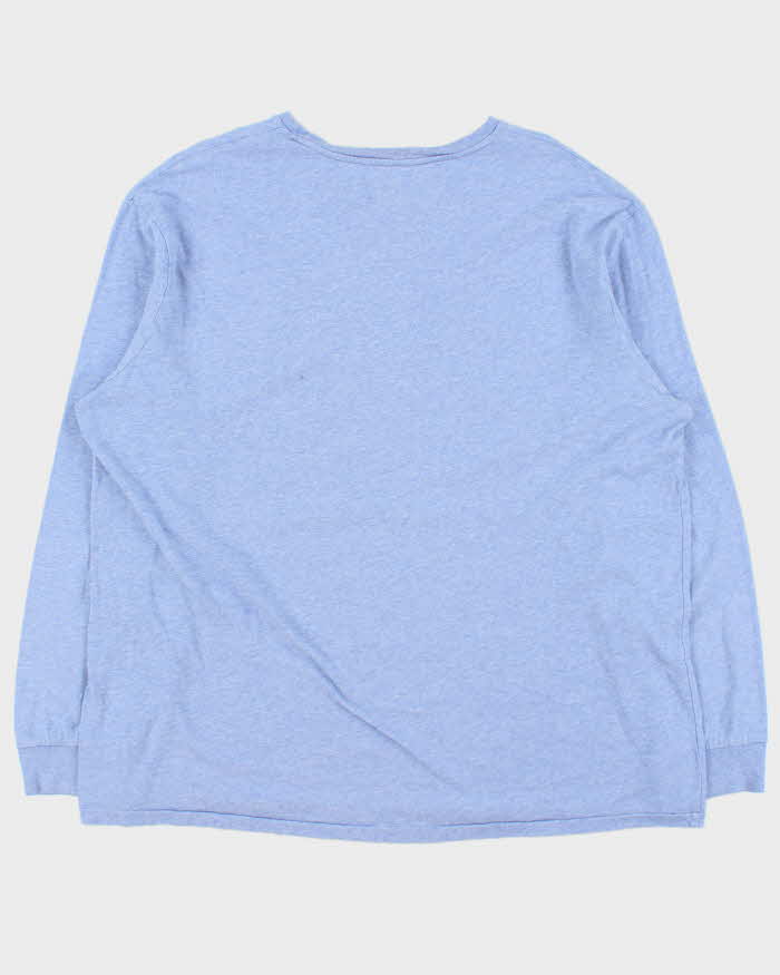 Vintage Polo Ralph Lauren Sky Blue Marl Crewneck Long Sleeve T-Shirt - XXL