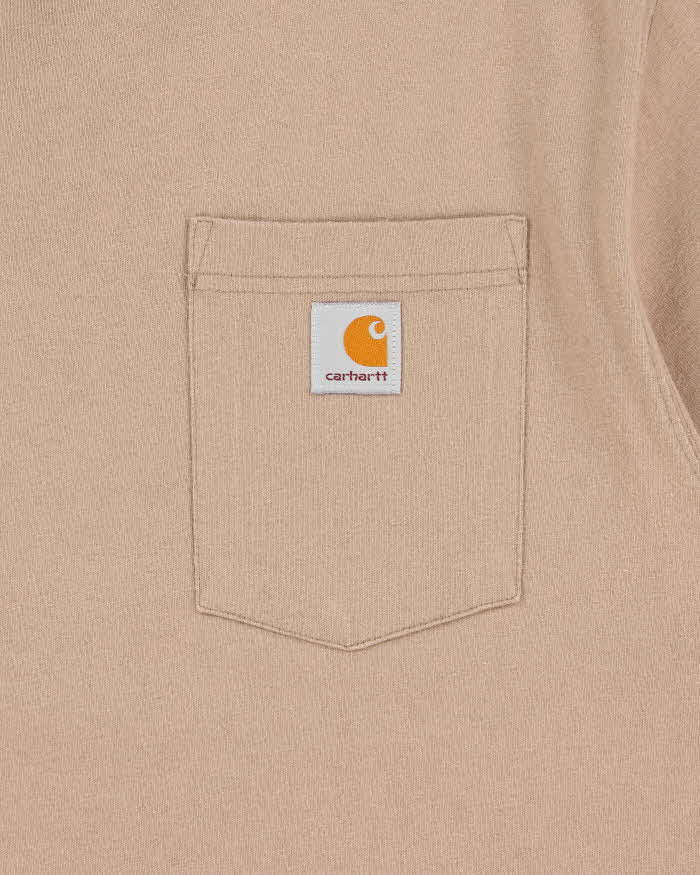 Vintage Carhartt Khaki Heavyweight Loose Fit Crewneck T-Shirt - M