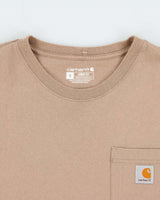 Vintage Carhartt Khaki Heavyweight Loose Fit Crewneck T-Shirt - M