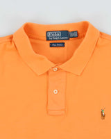 Vintage Y2K 00s Polo Ralph Lauren Apricot Pima Interlock Short Sleeve Polo Shirt - XXL