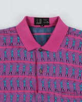 Vintage 1990s Dunhill Striped Made In Italy Short Sleeve Golf Polo Shirt - M