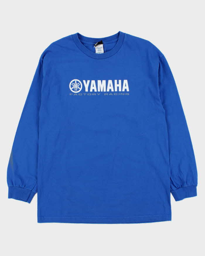 Vintage Y2K 00s Yamaha Racing Heavyweight Long Sleeve Crewneck T-Shirt - L