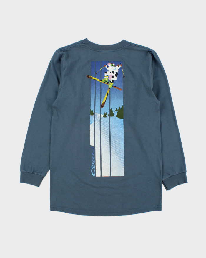Vintage Y2K 00s Cows Vancouver Made In Canada Graphic Heavyweight Long Sleeve T-Shirt - S