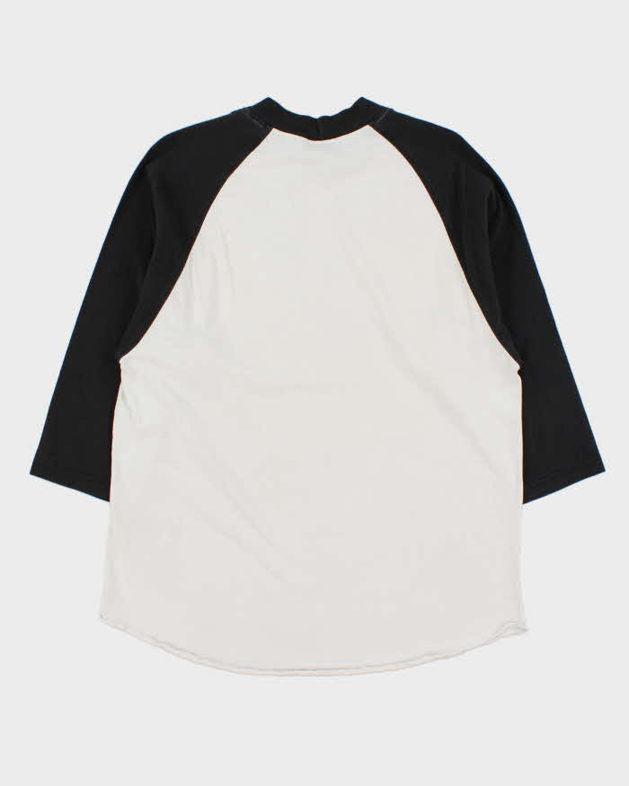 Vintage 1990s Nike Made In USA Heavweight Big Swoosh Raglan Baseball T-Shirt - M