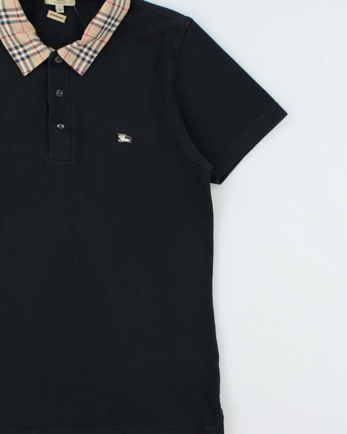 DS Vintage Y2K 00s Burberry Nova Check Slim Fit Short Sleeve Polo Shirt - M