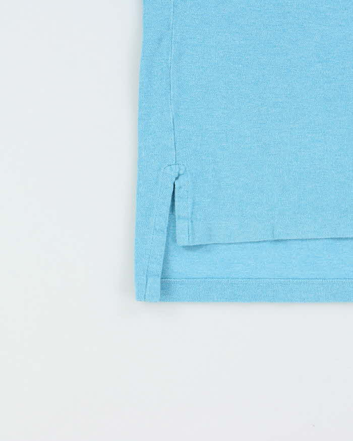 Vintage Polo Ralph Lauren Aqua Marl Custom Fit Short Sleeve Polo Shirt - L