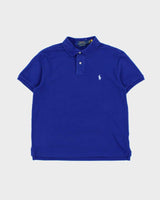 Vintage Polo Ralph Lauren Cobalt Custom Slim Fit Short Sleeve Polo Shirt - M