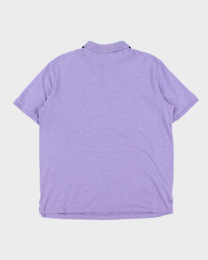 Vintage Polo Ralph Lauren Lavender Marl Custom Classic Fit Short Sleeve Polo Shirt - M