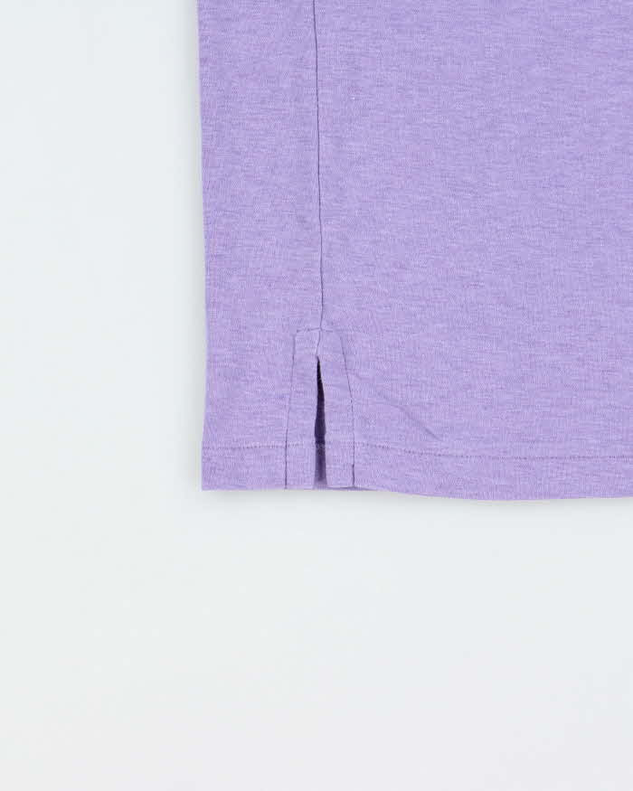 Vintage Polo Ralph Lauren Lavender Marl Custom Classic Fit Short Sleeve Polo Shirt - M