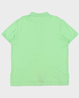 Vintage Y2K 00s Polo Ralph Lauren Lime Pima Interlock Short Sleeve Polo Shirt - XL