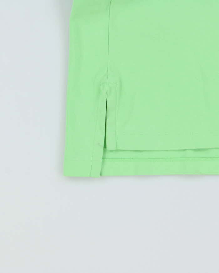 Vintage Y2K 00s Polo Ralph Lauren Lime Pima Interlock Short Sleeve Polo Shirt - XL