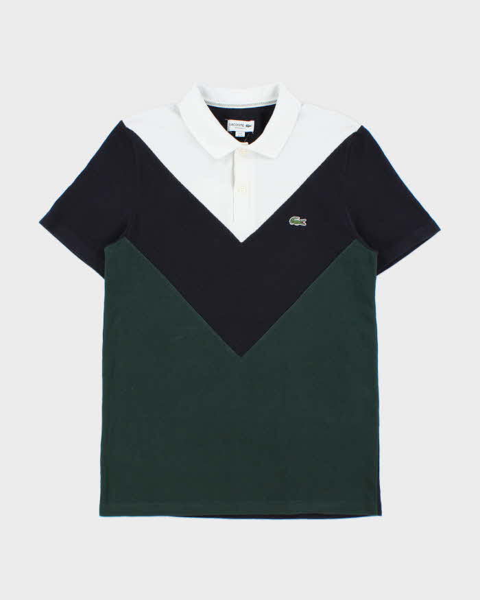 Vintage Lacoste Classic Croc Colour Block Regular Fit Short Sleeve Polo Shirt - M