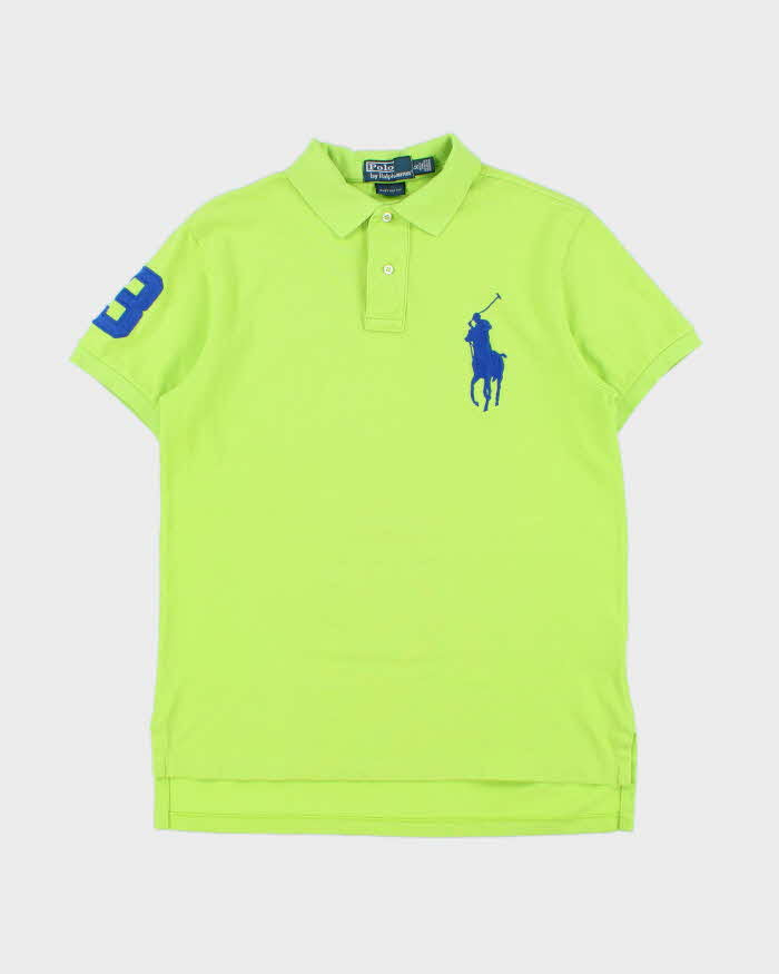 Vintage Y2K 00s Polo Ralph Lauren Volt Large Pony Custom Fit Short Sleeve Polo Shirt - M