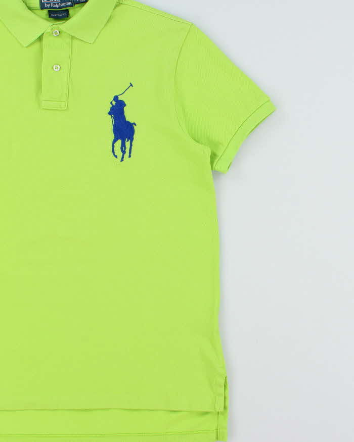 Vintage Y2K 00s Polo Ralph Lauren Volt Large Pony Custom Fit Short Sleeve Polo Shirt - M