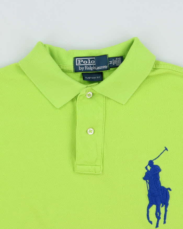 Vintage Y2K 00s Polo Ralph Lauren Volt Large Pony Custom Fit Short Sleeve Polo Shirt - M
