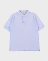 Vintage Y2K 00s Burberry Lavender Nova Check Trim Short Sleeve Polo Shirt - S