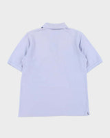 Vintage Y2K 00s Burberry Lavender Nova Check Trim Short Sleeve Polo Shirt - S