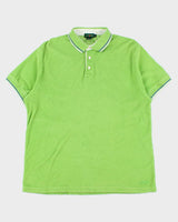 Vintage 1990s J.Crew Lime Short Sleeve Towelling Polo Shirt - XL