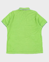 Vintage 1990s J.Crew Lime Short Sleeve Towelling Polo Shirt - XL