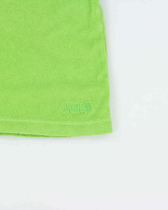 Vintage 1990s J.Crew Lime Short Sleeve Towelling Polo Shirt - XL