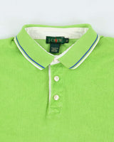 Vintage 1990s J.Crew Lime Short Sleeve Towelling Polo Shirt - XL