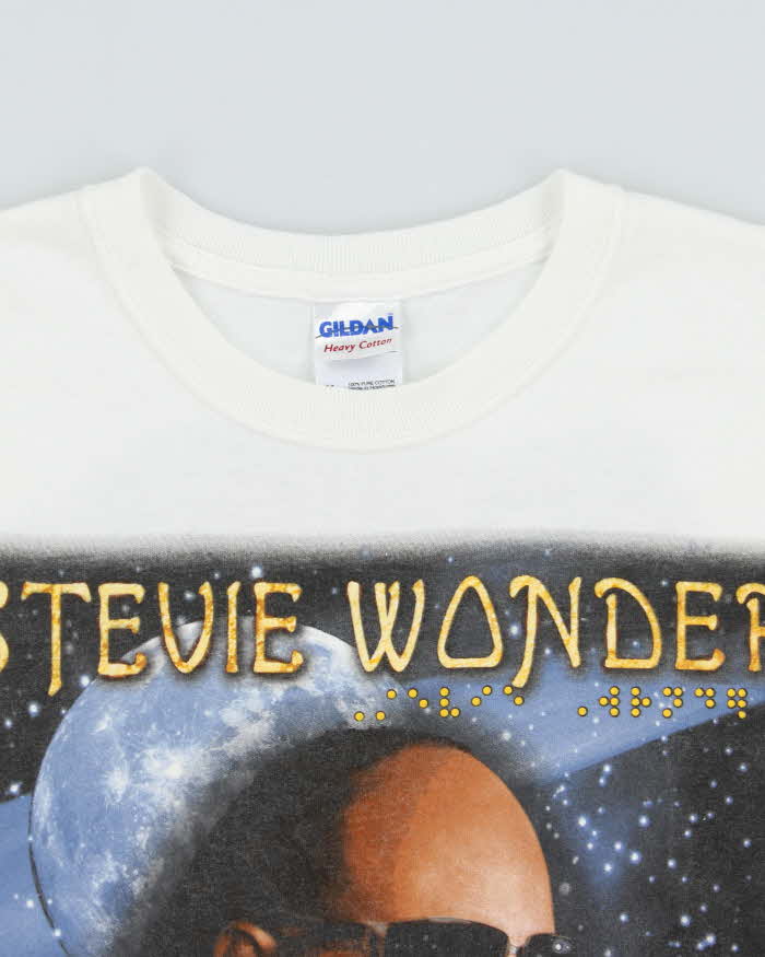Vintage Stevie Wonder 'A Wonder Summer's Night' 2007 Tour Heavyweight Crewneck T-Shirt - M