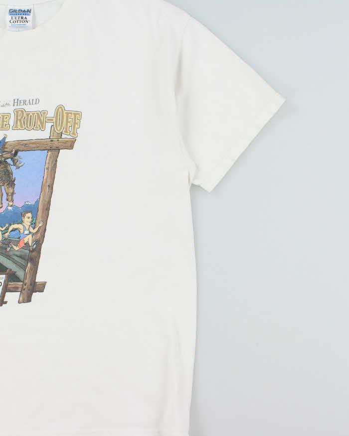 Vintage 2000 Calgary Herald Stampede Run-Off Heavyweight Crewneck T-Shirt - L