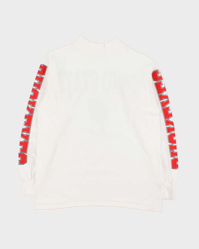 Vintage 1991 Ohio State Buckeyes Made In USA Heavyweight Single Stitch High Neck Long Sleeve Crewneck T-Shirt - L